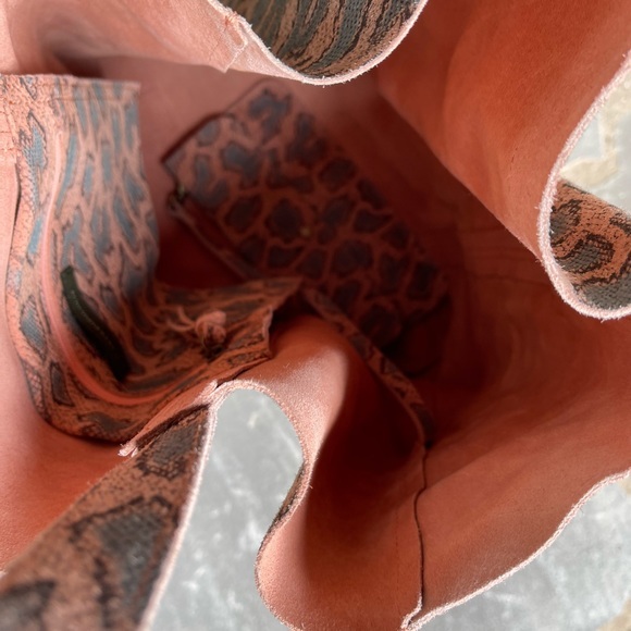 Anthropologie- Snake Leather Tote - Picture 6 of 12